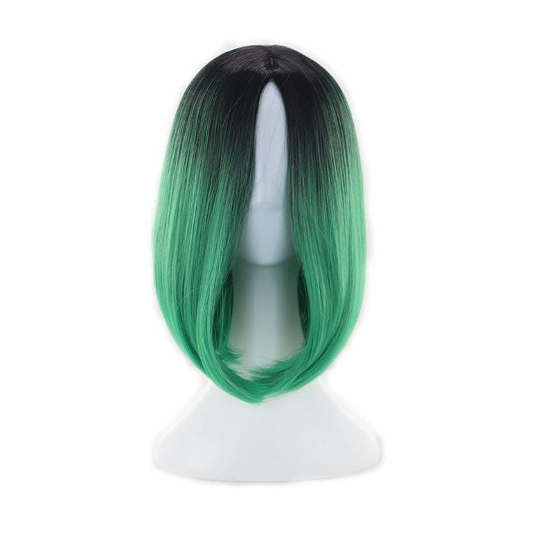GUSYBG Peluca de fiesta degradado de pelo corto y lacio con reflejos femeninos rubios con encaje frontal, peluca rubia afro amor, pelucas trenzadas