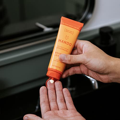 Mando Desodorante para todo el cuerpo para hombres, crema invisible, control de olores de 72 horas, sin aluminio, sin bicarbonato de sodio, seguro