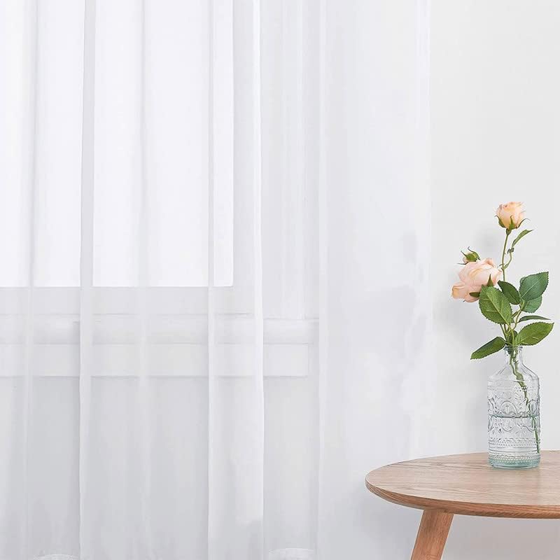 Cortinas traslúcidas extralargas de 144 156 168 192 204 216 240 pulgadas de largo, cortinas de 2 pisos para sala de estar de alto celosía, ventana