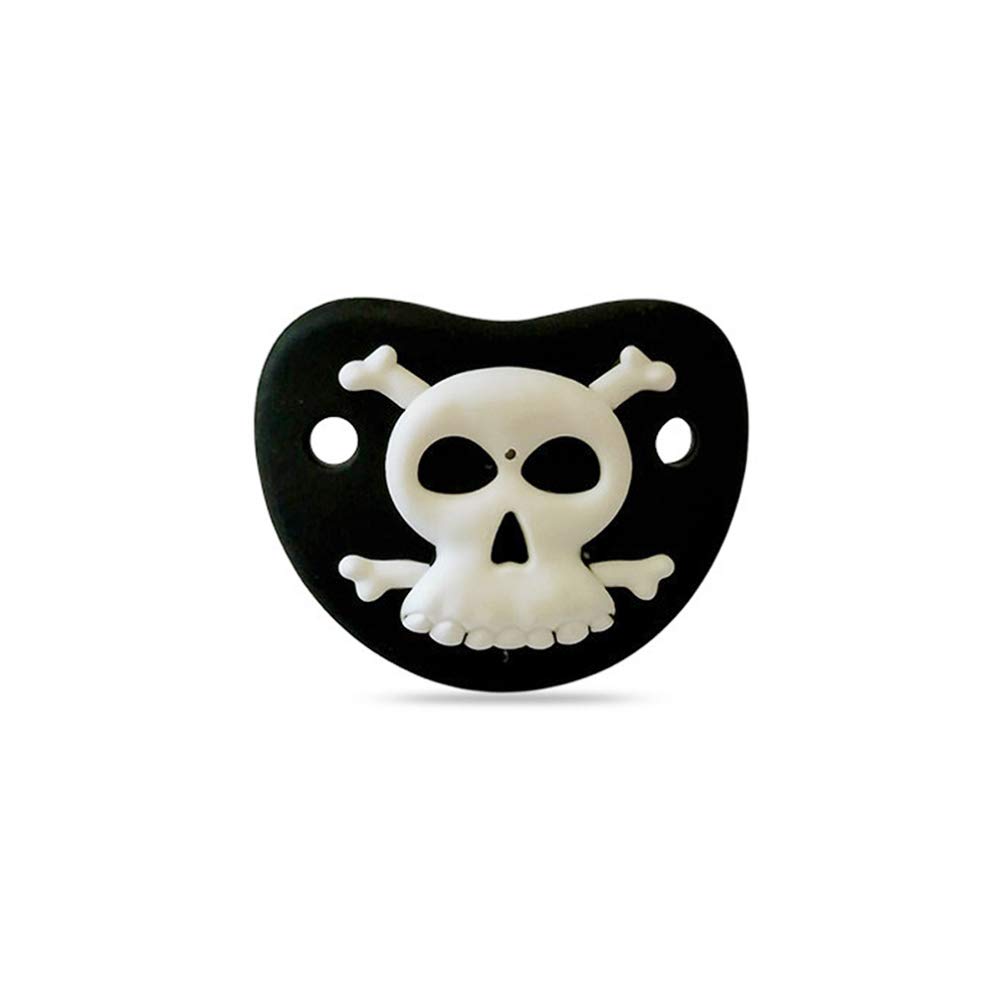 Kisangel Chupetes divertidos de calabaza y esqueleto, vampiros, colmillos en forma de chupón, chupón para bebé, chupón para fiesta de Halloween