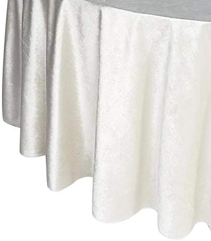 BalsaCircle – Mantel redondo de terciopelo de 120 pulgadas color marfil de alta calidad, para bodas, recepciones, fiestas, eventos, hogar, catering,