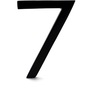 Número de casa moderno de 8 pulgadas, fácil de instalar, número de dirección flotante Montague Metal Products (7, negro) Número de casa moderno de 8 pulgadas, fácil de instalar, número de dirección flotante Montague Metal Products (7, negro)