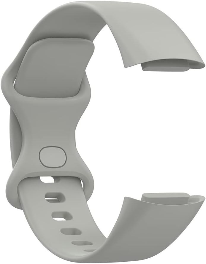 Qimela Correa de reloj de silicona líquida compatible con Fitbit Charge 5 correas para mujeres y hombres, correa deportiva impermeable suave de