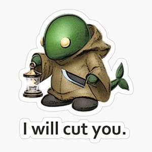 Calcomanía de vinilo con diseño de cuchillo de fantasía Tonberry Ff Final Games, despegar y pegar a cualquier superficie lisa Calcomanía de vinilo con diseño de cuchillo de fantasía Tonberry Ff Final Games, despegar y pegar a cualquier superficie lisa