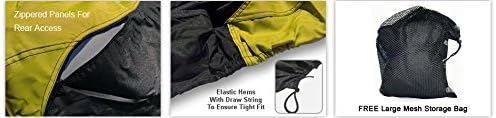 Funda impermeable para moto acuática compatible con SEA DOO RXP-X 2007-2010, color amarillonegro, remolcable, protege de la lluvia, el sol y mucho