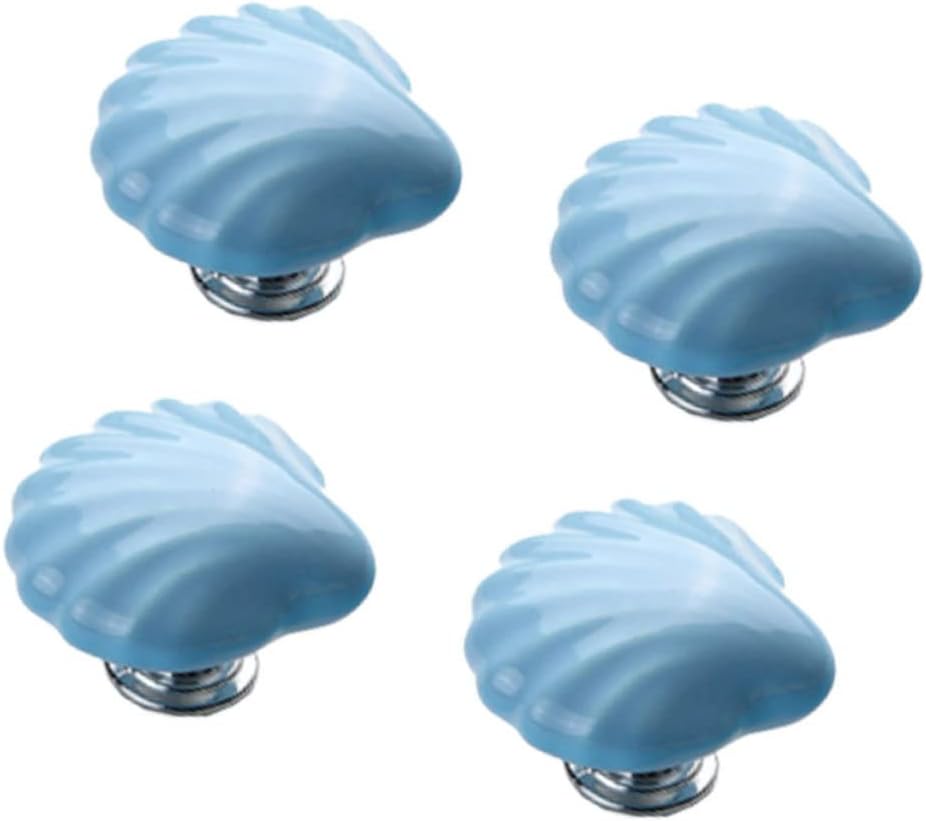 Veemoon 4 pomos para puerta de armario, tiradores de tocador, pomos de puerta de gabinete, pomos de porcelana para cajones, pomos costeros,