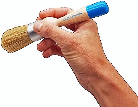 Chalk Mountain Brushes Pincel de cera de palma de diseño original y pincel redondo pequeño, ideal para encerar y proyectos de pintura, cerdas de
