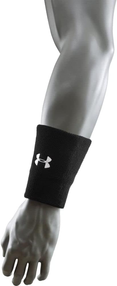 Under Armour Paquete de 2 pulseras de rendimiento para adultos de 6 pulgadas