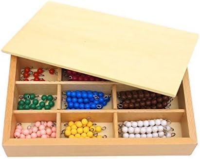 Danni Niños Matemáticas Aprender Juguetes Montessori Madera Matemáticas Juguetes Educativos Colorido Tablero de Ajedrez Cuentas Juguete Matemáticas