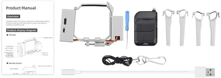 Sistema de Airdrop para D-JI MINI 3 PRO Drone Anillo de Boda Regalo Cebo de Pesca Entregar Vida Rescate Lanzador Accesorio de Liberación Rápida
