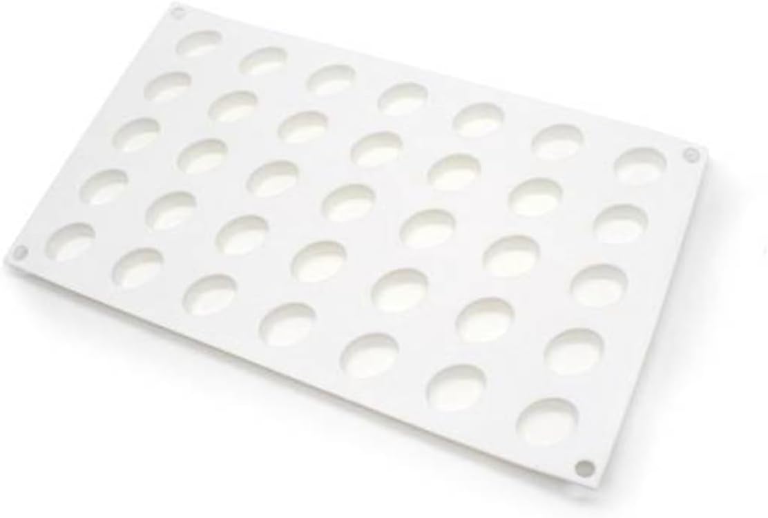 mostsom Molde ovalado de silicona para dulces, 35 rejillas, moldes para fondant de chocolate, herramientas de decoración para hornear