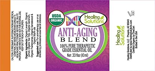 Healing Solutions Anti-Aging Blend Essential Oil – 100% Pure Therapeutic Grade – 30ml