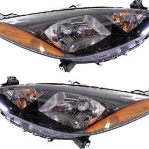 Evan Fischer Juego de faros delanteros compatible con Mazda 2 2011, 2012, 2013, 2014, con arnés de cableado de bombilla, lado izquierdo y derecho Evan Fischer Juego de faros delanteros compatible con Mazda 2 2011, 2012, 2013, 2014, con arnés de cableado de bombilla, lado izquierdo y derecho