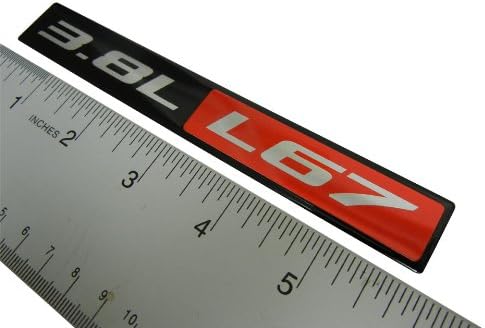 Emblema de aluminio real L67 L67 de 3.8 litros, compatible con Pontiac Buick Holden Chevrolet Chevy Oldsmobile