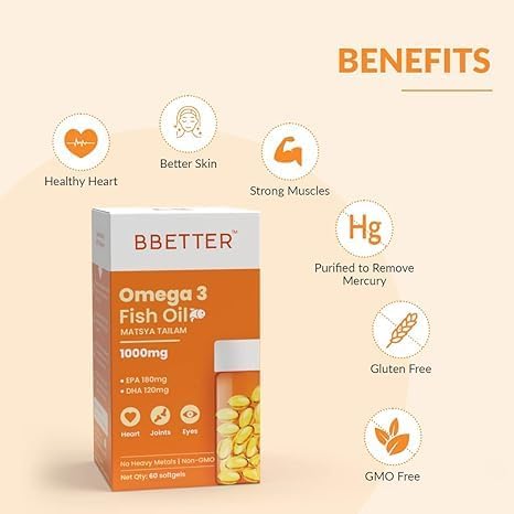 Aceite de pescado Omega 3 de 1000 mg de alta resistencia para corazón y cerebro saludables, cápsulas de ácidos grasos Omega3 para mujeres y hombres