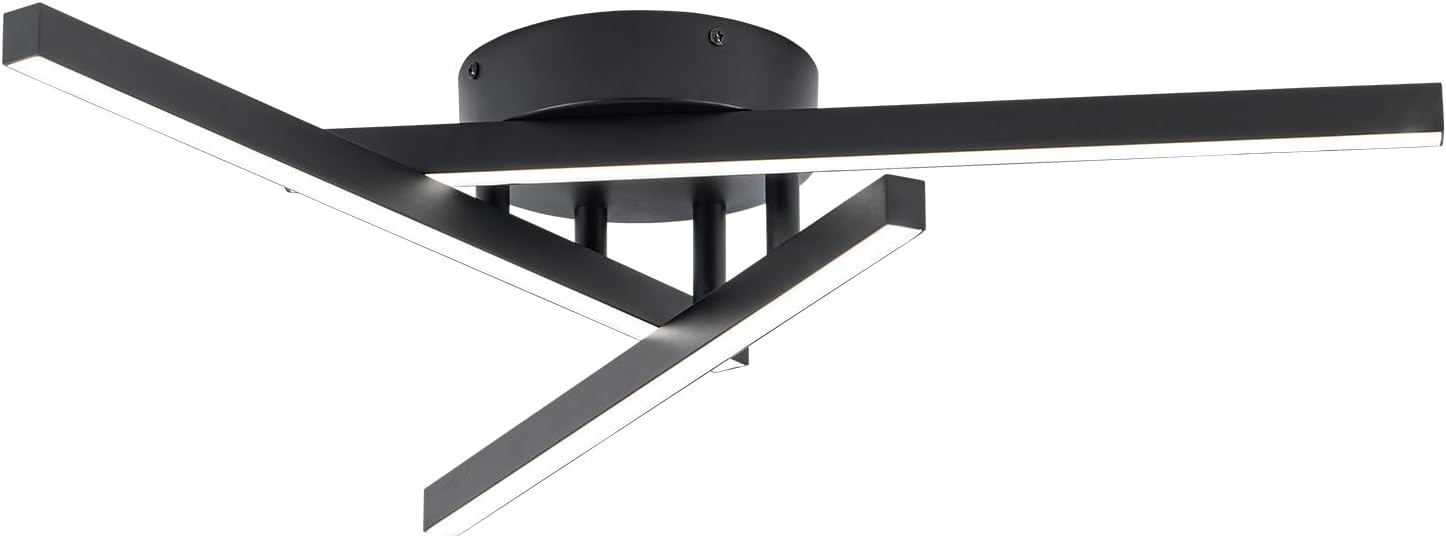 Candelabros negros modernos, lámpara LED de 3 luces, lámparas contemporáneas para comedor, sala de estar, isla de cocina, 30 W, color negro