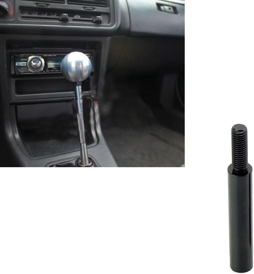 1 extensor de perilla de palanca de cambios de automóvil de 2.9 pulgadas, palanca de cambios de metal duradera con rosca, cabezal de cambio elevado