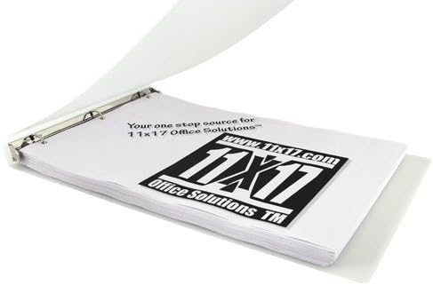 11×17 Carpeta de polietileno transparente con anillo redondo de 1 pulgada (512608)