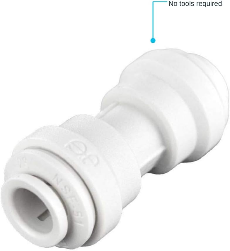 John Guest Speedfit – Conector recto de unión OD de 38 pulgadas, empuje para conectar la instalación de plomería de plástico, PP0412WP