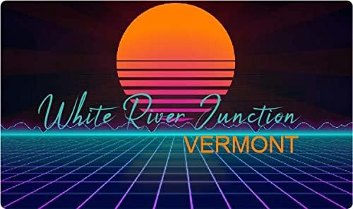 White River Junction Vermont – Imán de nevera (4 x 2.25 pulgadas), diseño retro de neón