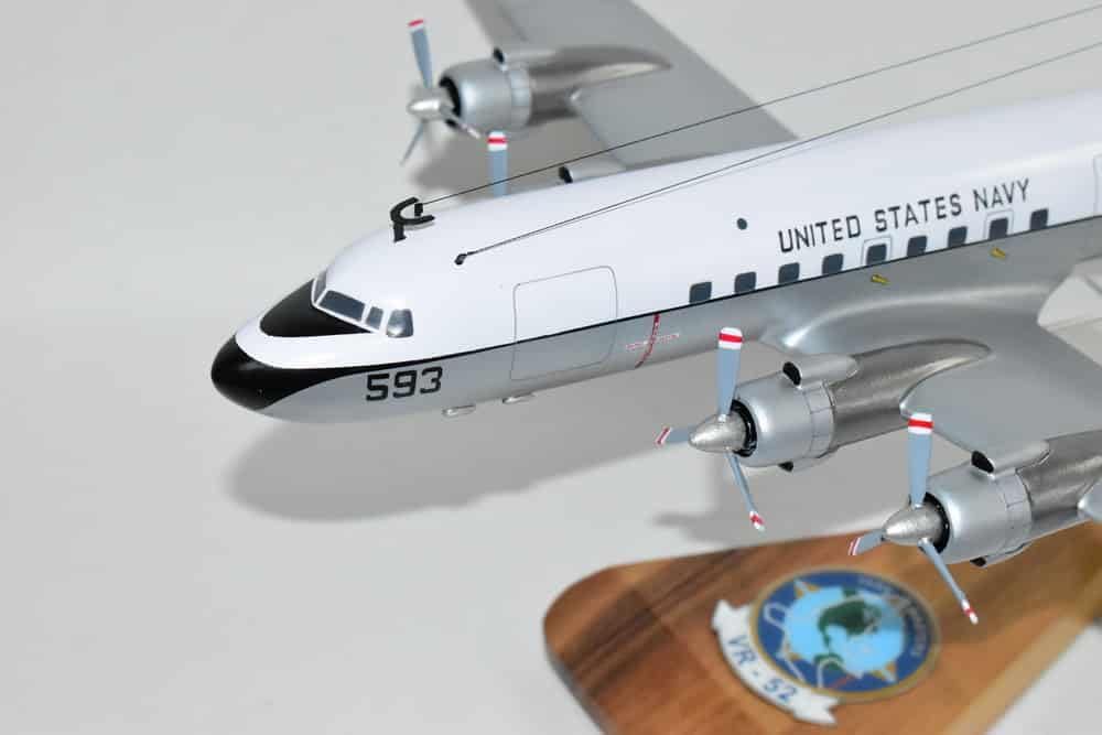 Squadron Nostalgia LLC VR-52 Taskmasters C-118BRD6-1 (1980) Modelo, Escala 178, Caoba, DC-6, Douglas