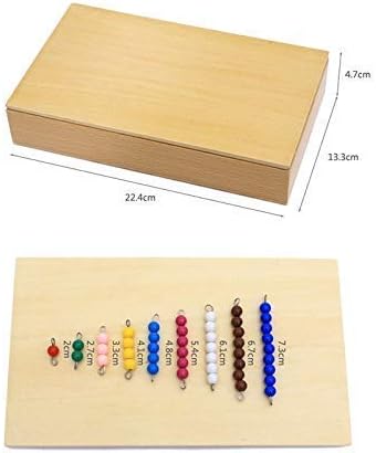 Danni Niños Matemáticas Aprender Juguetes Montessori Madera Matemáticas Juguetes Educativos Colorido Tablero de Ajedrez Cuentas Juguete Matemáticas