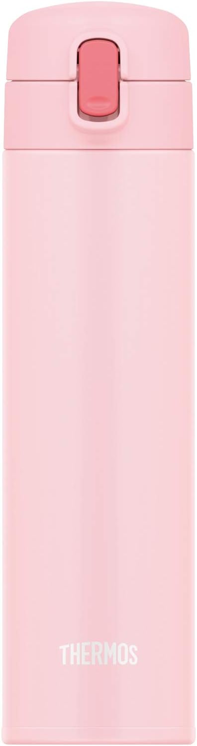 Thermos FJM-450 LP Vacuum Insulated Straw Bottle, 15.9 fl oz (450 ml), Light Pink, Cold Retention