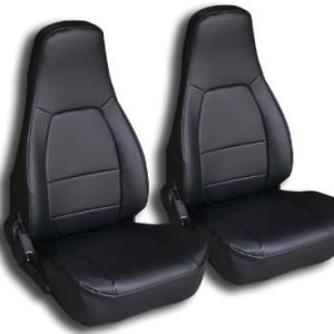 1990-1997 Mazda Miata Funda de asiento delantero de piel sintética negra 1990-1997 Mazda Miata Funda de asiento delantero de piel sintética negra