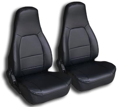 1990-1997 Mazda Miata Funda de asiento delantero de piel sintética negra