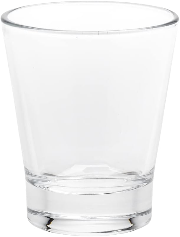 Restaurantware – Paquete de 6 vasos transparentes pequeños de 3 onzas para aperitivos, postres, muestras, cata, con base pesada, para fiestas o bodas