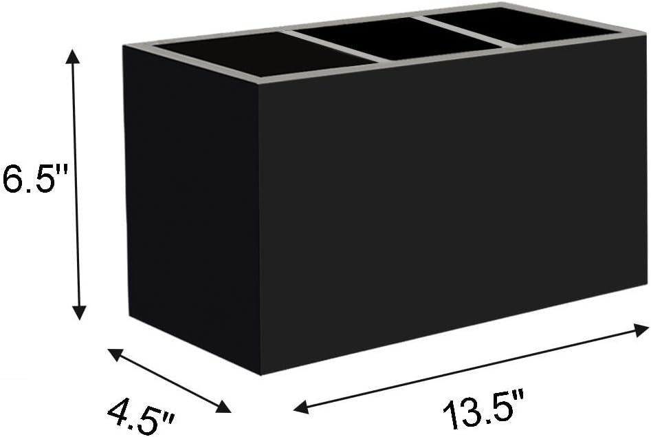 Wuudy Soporte para utensilios, soporte para utensilios de cocina para encimera, organizador de utensilios de cocina de acrílico, con asas, para