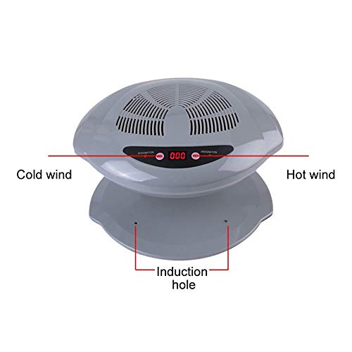 Secadora de esmalte de uñas, secadora de esmalte de uñas de 400 W, sensor de temperatura, secadora de esmalte de uñas para manos y pies, 2 en 1,