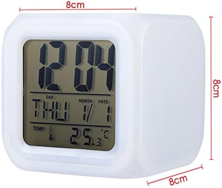 7 ColorAlarm Reloj LED Digital Reloj Cambio Luz Noche Brillante Niños Escritorio Reloj Despertador Niños Regalo Carreras Rojo Monster Truck Niños