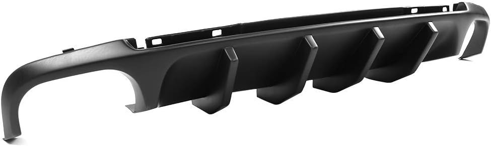Difusor de parachoques trasero compatible con Ford Mustang 2013-2014, Shelby V2 estilo difusor de parachoques trasero inferior PP sin pintar negro