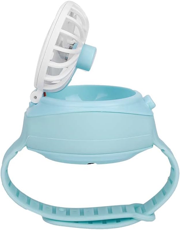 Ventilador con forma de reloj, 3.7 V 11.0×2.4 in, batería de polímero oscilante, ventilador de torre para exteriores, ventilador personal con correa