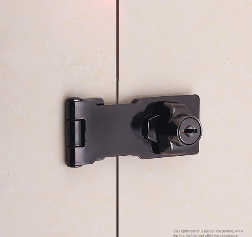 Pestillo abatible de 0.118 pulgadas de grosor, cerrojo de seguridad para puerta de seguridad para puerta doble, ventana, granero, armario, cajón,