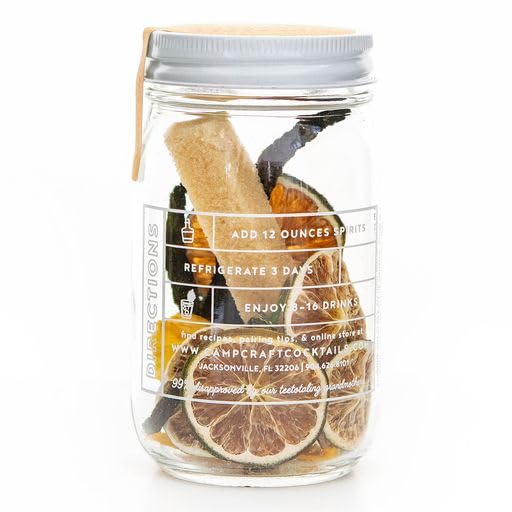 Camp Craft – Mezcla de cóctel – Piña jalapeño  Kit de infusión de mezcla de bebidas premium con frutas deshidratadas, hierbas y azúcar vegano