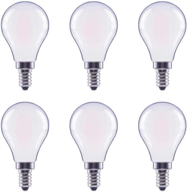 EcoSmart Bombilla LED esmerilada A15  60 W regulable blanco suave 2700 K  Base de candelabro E12  600 lúmenes  Bombillas para ventilador de techo