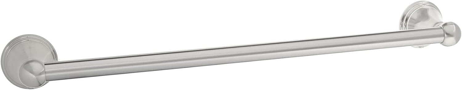 Tienda Basics Toallero de baño moderno para barra recta, 18 pulgadas, níquel satinado