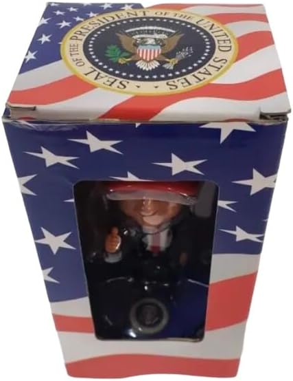 DC Souvenirs Trump Presidencial Bobblehead con sombrero rojo MAGA, el 45 presidente Trump vistiendo hace que Estados Unidos vuelva a ser grande de
