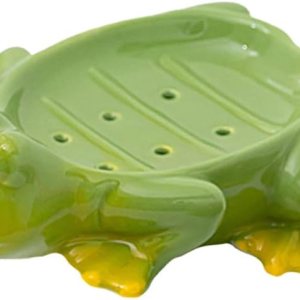 123Arts Jabonera de cerámica con forma de rana Drenaje Jabón Caja Jabonera Tit 123Arts Jabonera de cerámica con forma de rana Drenaje Jabón Caja Jabonera Tit