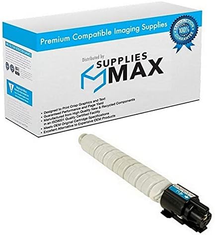 Repuesto compatible para Ricoh MP-C306MP-C307MP-C406 Series Cartucho de tóner cian (rendimiento de 6000 páginas) (tipo MP-C406) (842092)