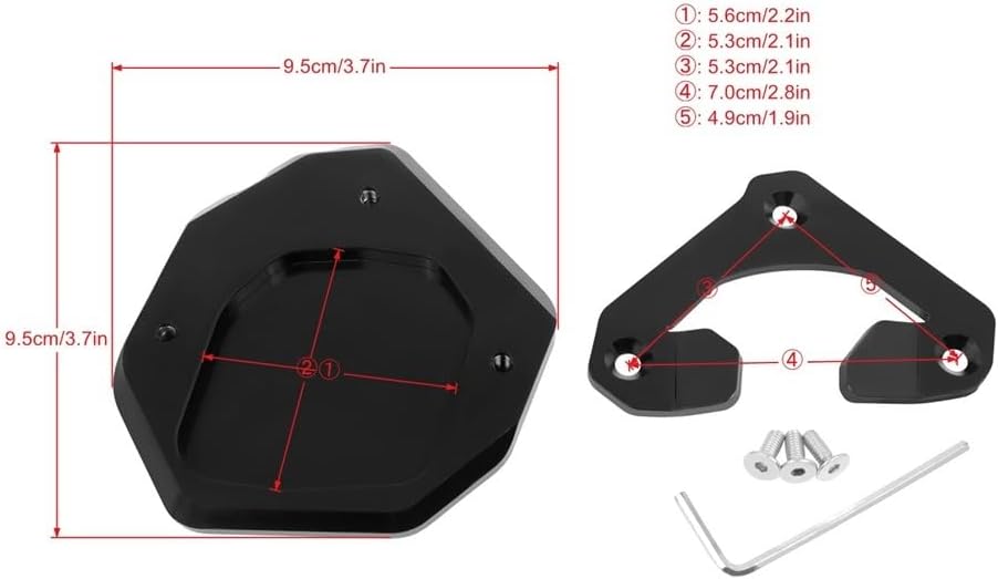 Motorcycle Side Stand pad Motorcycle CNC Kickstand Extension Plate Foot Side Stand Enlarge Pad for Y&AMAHA TENERE 700 Tenere700 XTZ 700 XTZ700