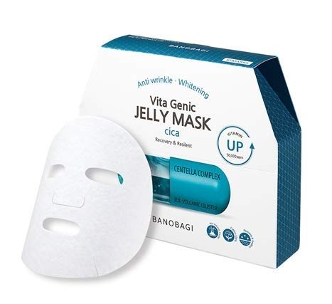 Vita Genic Jelly Cica – Mascarillas faciales de belleza con esencia y complejo vitamínico de 11 vitaminas  Mascarilla coreana para el cuidado de la