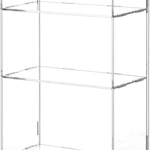 Jusalpha Estante organizador de baño de acrílico transparente de 3 niveles para cosméticos, perfumes, maquillaje, juguetes, especias, bandeja de Jusalpha Estante organizador de baño de acrílico transparente de 3 niveles para cosméticos, perfumes, maquillaje, juguetes, especias, bandeja de