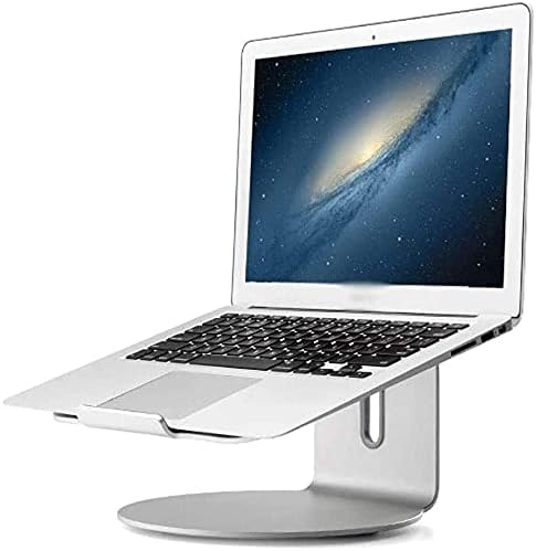 Laptop Stand,360 Rotation Aluminum Alloy Material Durable Cooling Base Laptop Stands for 10 to 15.6 Inches Notebook Computer (Color  Silver)