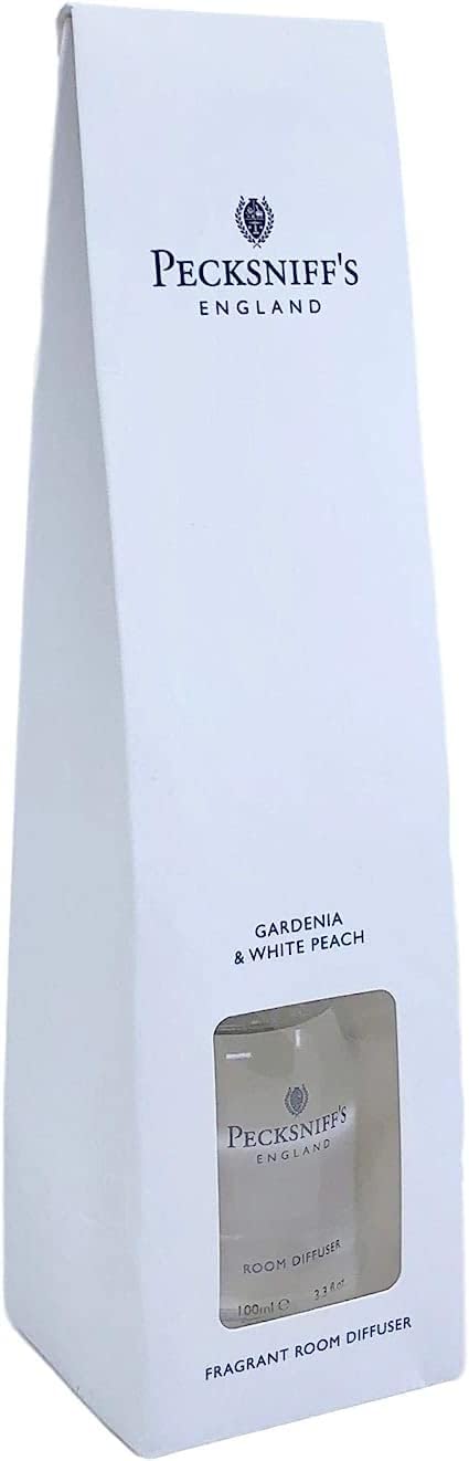 Pecksniffs Gardenia and White Peach Difusor de fragancia de 3.3 onzas líquidas