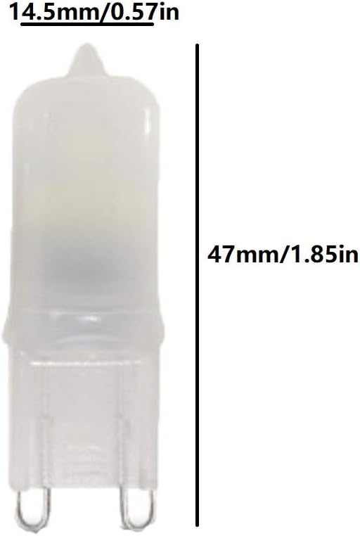 Lxcom Lighting Bombilla LED G9 regulable de 1 W, bombillas LED de maíz equivalente a 10 W, blanco cálido 3000 K, base bi-pin G9, bombillas de
