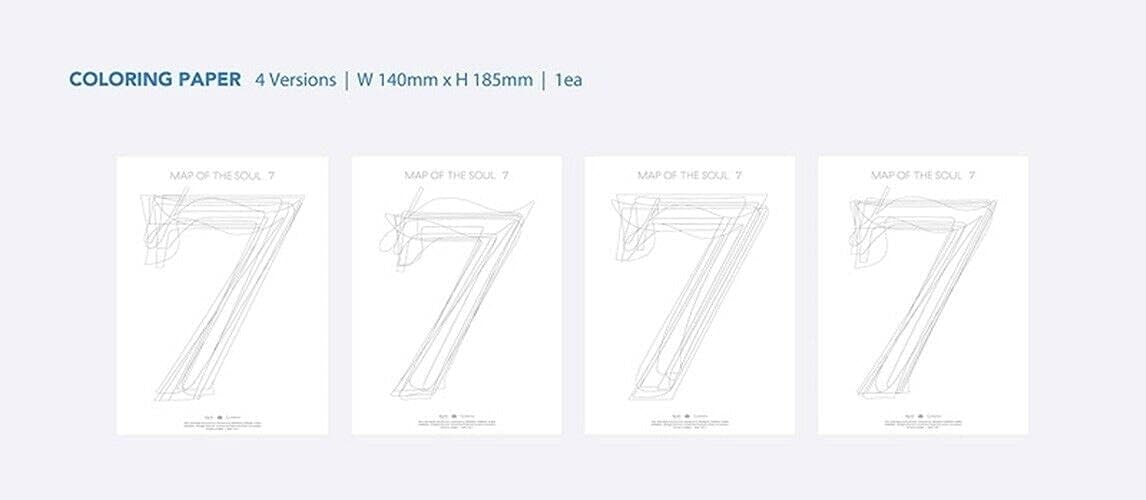 “NA” BTS MAP OF THE ALMA 7 Álbumes al azar Ver. CD+36p Photobook+20p Mini libro+52p Lyric Book+Photocard+Postal+Pegatina+Papel para colorear+Tarjeta