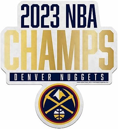 Rico Industries NBA Basketball Denver Nuggets 2023 NBA Champions – Banderín de corte en forma  Decoración del hogar y sala de estar, fieltro suave
